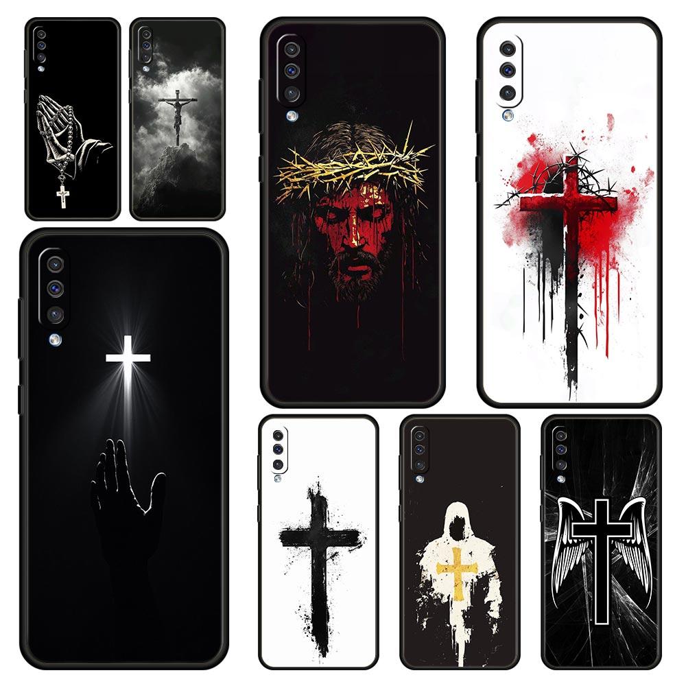 Bible Jesus Christ Cross Phone Case For Samsung A56 A36 A26 A24 A12 A14 A16 A50 A70 A20E A22 A40 A34 A54 A42 A52 A04s A06 Cover