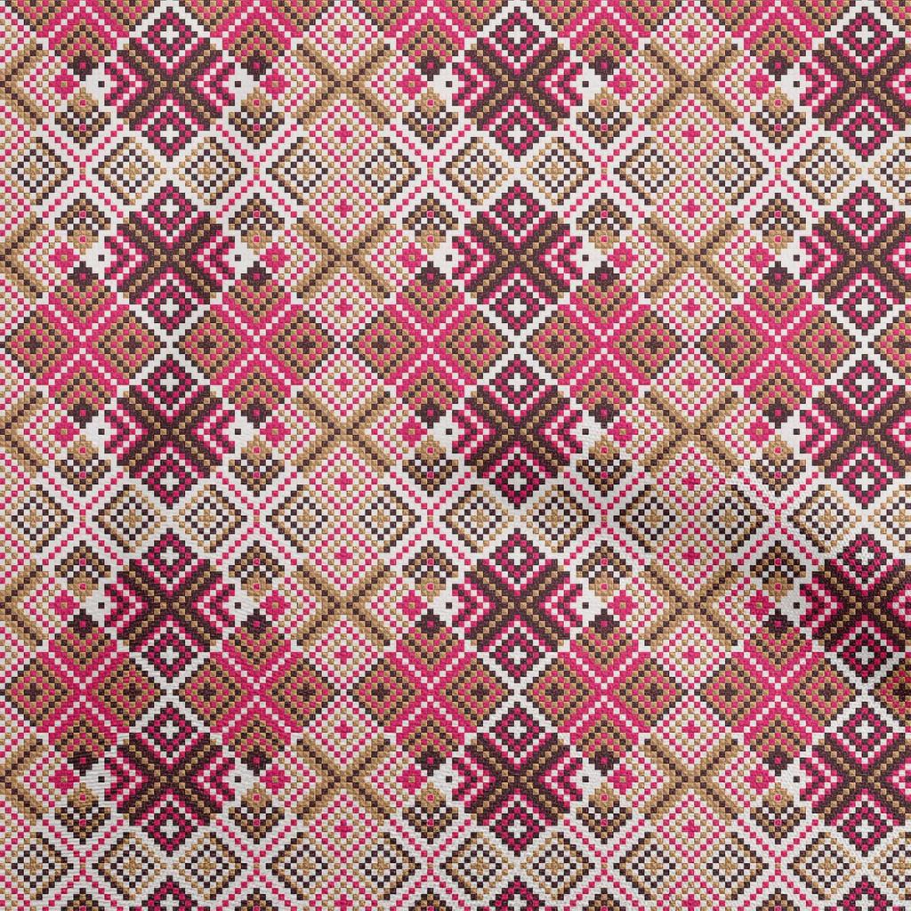 oneOone Cotton Flex Maroon Fabric Abstracts Diy Clothing Quilting Fabric Print Fabric By Yard 40 Inch