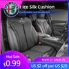 Para Fundas de Asiento de Coche Transpirables de Seda de Hielo Cojín para Asiento Delantero Trasero Proteger Para Alfa Romeo Giulia Stelvio Giulietta 156 159