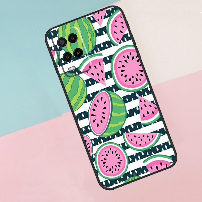 Cute Summer Fruit Watermelon For Oppo A18 A38 A78 A98 A96 A58 A17 A77 A80 A40 A60 A16 A76 A74 A94 A54 A15 A57S Phone Case