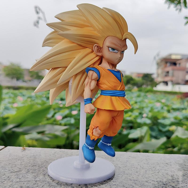 20cm Anime Dragon Ball Z Doll Super V3 Wukong Action Doll Handmade Anime Character Dbz Pvc Series Model Toy Gift