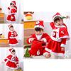 Quality-made Kids' Santa Claus Cosplay Costume For Xmas Party Fancy Dress Outfit