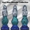 Multi-color Soft Silicone Double Knot Dildo - Wolf Penis Masturbator & Anal Plug for Women
