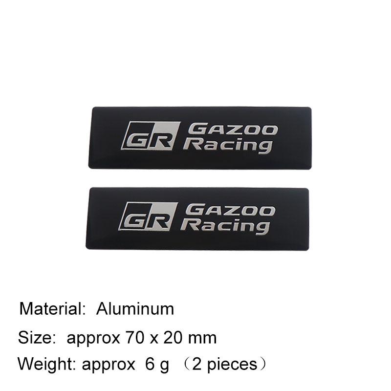 Car Sticker GR Logo Labeling Emblem Decal Decoration Compatible with Corolla Camry Rav4 Yaris Hilux Prius Auris Avensis C-HR