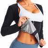 Langarm Saunazug Shirt Heißes Polymer Formwäsche Tanktop Taillentrainer Weste Saunanutzung