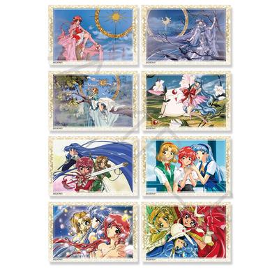 TV-Anime "Magic Knight Rayearth" Klare Karten-Sticker-Box mit 8 Stück