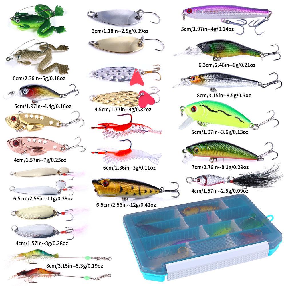 Lure bait set, biomimetic artificial bait, shiny spinnerbait, long-range hard bait, night fishing, specially designed for catchi