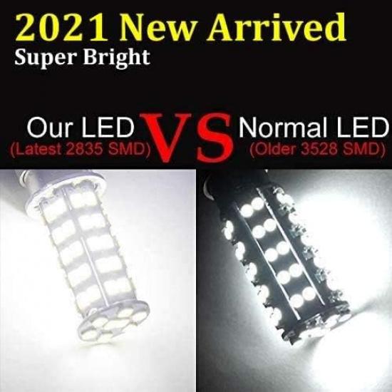 10 Pcs Extremely Super Bright 1156 1141 1003 BA15S 68-SMD LED Replacement Light Bulbs for RV Indoor Lights(10-Pack, Pure White (6000K-6500K Color
