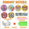 1 set Coaster pentru pictură cu diamante, ușor de utilizat, cu model de fluture, pictură cu diamant