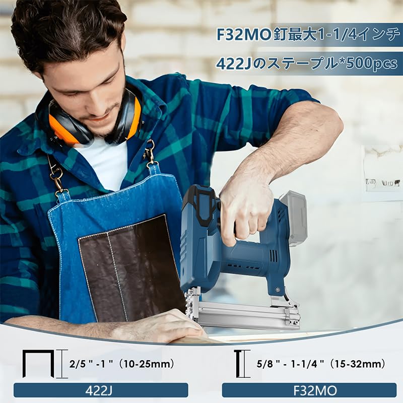 Ceritica Electric Nail Pin Finish Compatible with Makita for Building Materials Manufacturing and Furniture Woodworking Unit Charger Sold Tacker,