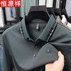 Hangyuanxiang Men's Business Lapel Polo Shirt