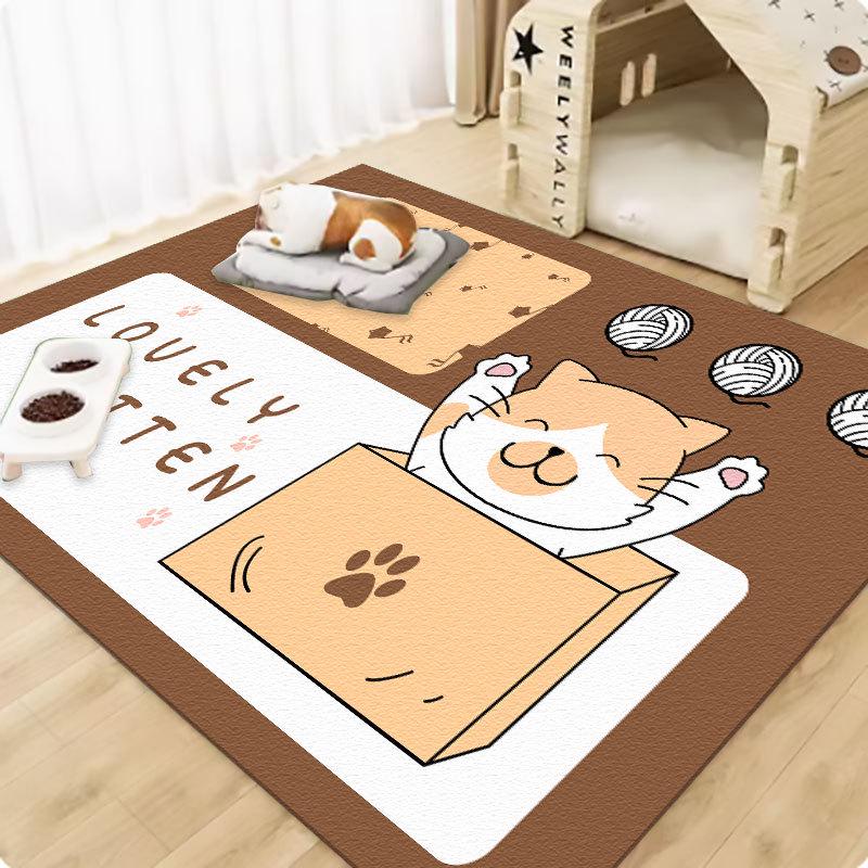 

Коврик для домашних животных из ПВХ с рисунком: Грязеотталкивающий, водонепроницаемый коврик для собачьей будки 40x60 cm