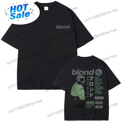 Rapper Frank Double Sided Print T Shirt Rap Unisexs Blond Hip Hop Tshirt Ocean Oversized Tshirt Unisex Wounisex Casual Pure Cotton Tees