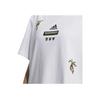 Adidas Cartoon Robot Print Crew Neck Short Sleeve T-Shirt Women Tops White IU4753