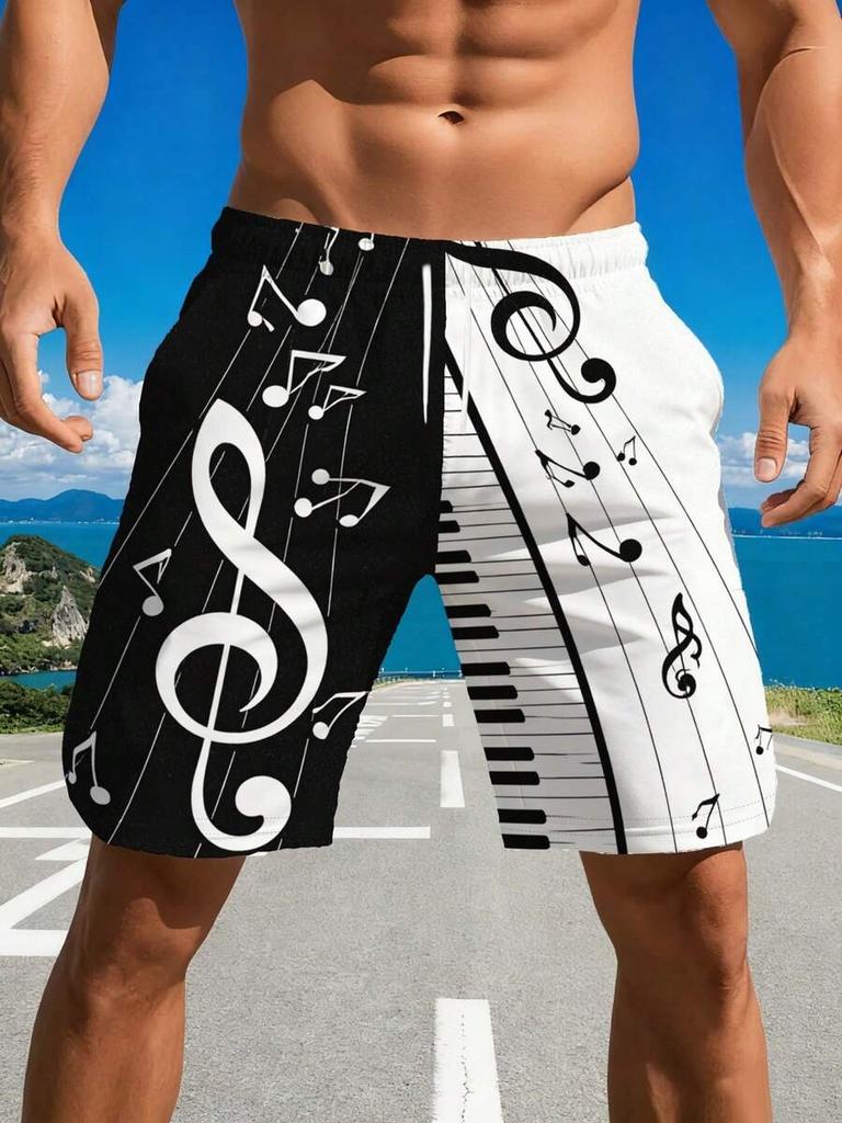 Herren 3D-Druck Freizeitshorts, Modisch Und , Bequem Für Sommer-Outdoor-Sportarten, Normale Passform Mit Leichter Dehnung