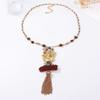 Necklace Literary Retro Ethnic Style Alloy Exaggerated Bird Fringed Pendant Chain Necklace Women's Accessories