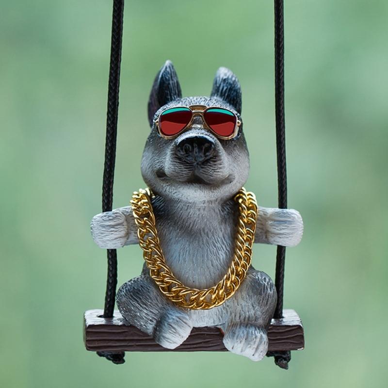 Fun Dog Expression Car Hanging Decoration Multiple Styles Resin Craft Safe Dashboards Decoration Present for Driver