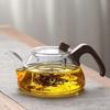 Borosilicate Glass Teapot with Walnut Side Handle