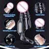Men Vibrating Cock Ring Dildo Enlarger Penis Training Sex Toy Reusable Cock Sleeve Couple Vibrator Delay Ejaculation Erection