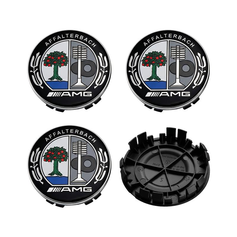 

4Pcs Car Emblem Wheel Center Hub Cap Covers Auto Rim Cover For Mercedes Benz AMG C230 C240 C250 C280 C300 C320 C350 C400 E200 S400 V177 W177 W124 білий