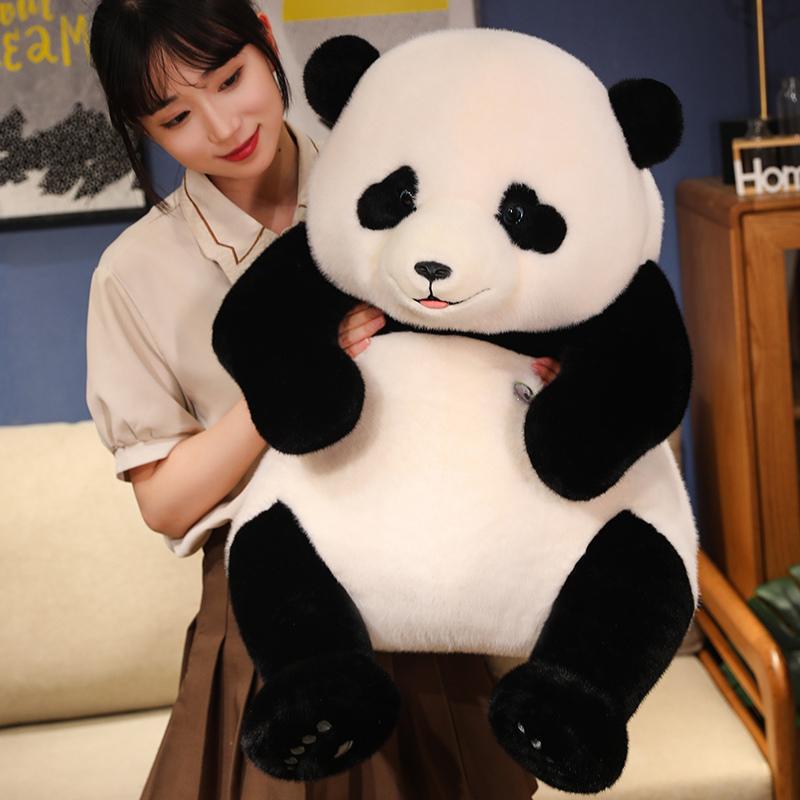 25-50cm Adorable Base Simulation Lifelike Giant Panda FuBao Plush Toys Kawaii Stuffed Animals Soft Bears Baby Appease Doll Gifts