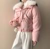 New lamb wool big fur collar women's short high-end celebrity style temperament small winter cotton-padded coat batch