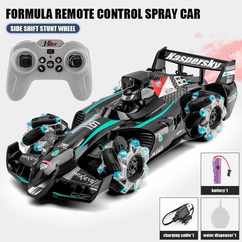 

Машинка для трюков Formula F1 Spray с дистанционным управлением, дрифт, боковое смещение, гоночный автомобиль с полным приводом, детская игрушечная машинка с дистанционным управлением -2BAT чёрный