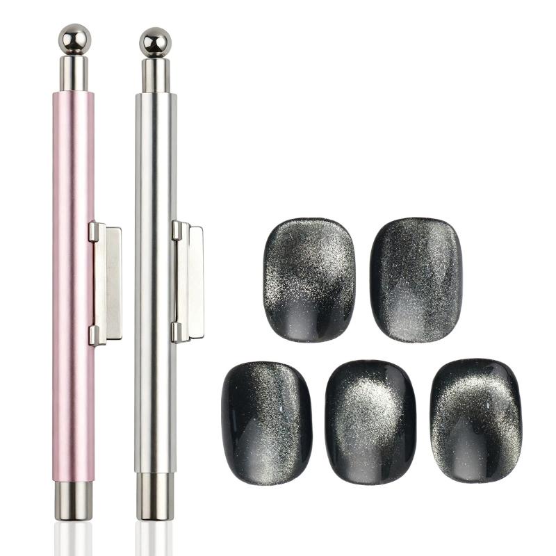 Strong Double Head Nail Art Magnet 1/2Pcs 3D Cat Eye Effect Professional Manicure Tool for DIY Nail Decoration