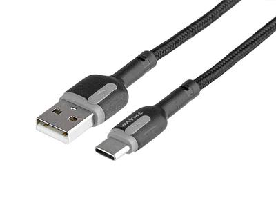 WAYME Geflochtenes Mikrofaser-Lade- und Synchronisierungskabel, 100 cm, USB > USB-C