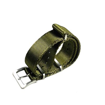 Hodinky Prémiový G10 typ nylonový řemínek s hedvábným dotekem olivově zelený DELUXE NYLONOVÝ NATO TYP HODINKOVÝ ŘEMÍNEK Olivově zelený [Naval Co.] (20 mm)