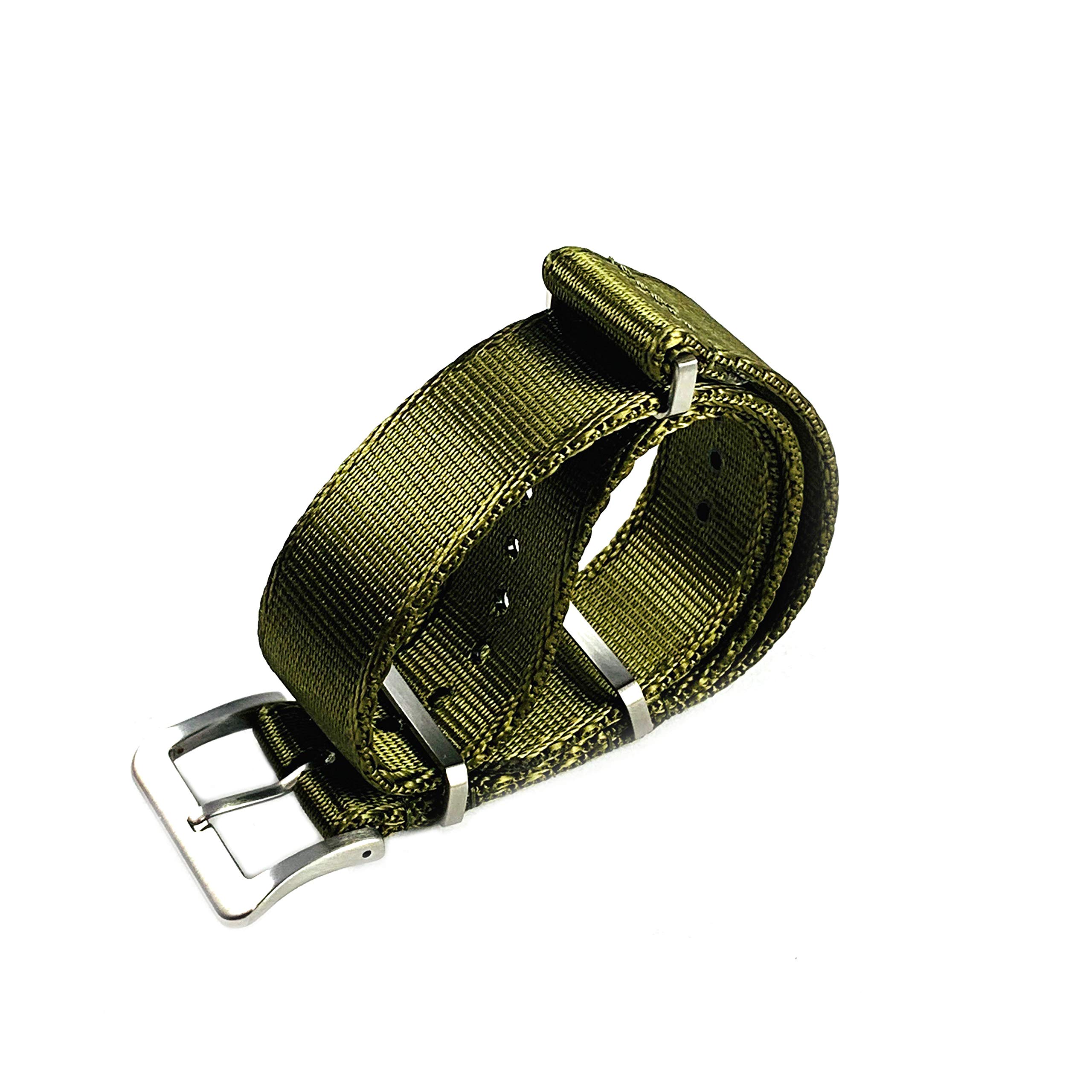 

часы Премиум G10 типа нейлоновый ремешок с шелковистой текстурой оливково-зеленый DELUXE НЕЙЛОНОВЫЙ НАТО ТИПА РЕМЕШОК ДЛЯ ЧАСОВ Оливково-зеленый [Военно-морской] (22мм)