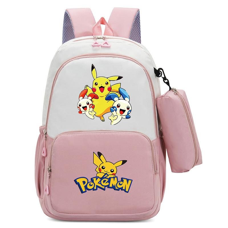 Pokemon Cartoon Printed Backpack Pencil Bag Elementary School Student Junior School Bag Backpack