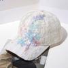 Fresh Sweet Summer Hats & Caps Lightweight Lace Sequin Flower Baseball Cap with Pearl Crystal Decorations Suitable Beach