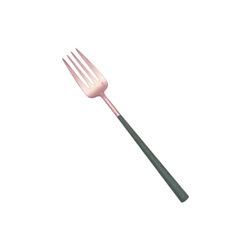 [belo inox] Emerald Rose Gold Cake Dessert Fork