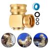 90 Degree Hose Swivel Elbow Solid Brass Watering Equipment Connector Hose Kink Protector