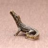 1 Piece Brass Animal Statue Vintage Brass Action Figurine Table Feng Shui Decor Office