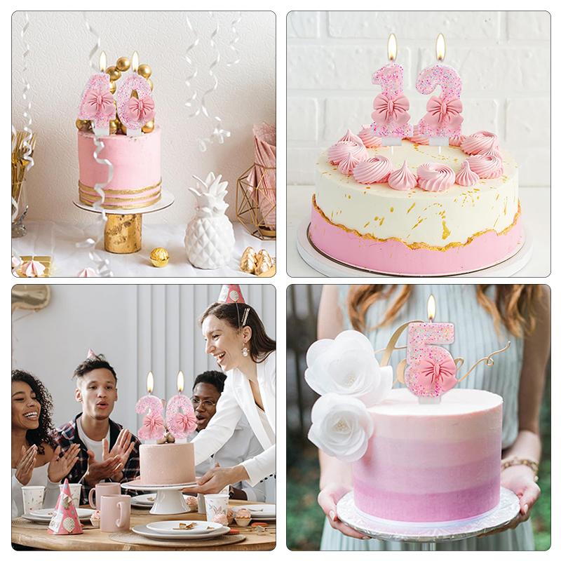 1Pc Bow Birthday Candles Birthday Parties Paraffin Candles Anniversary Celebrations Birthday Candles Sweet