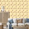 Monkey Wallpaper Cream and Orange for Living Room and Bedroom 50x1000