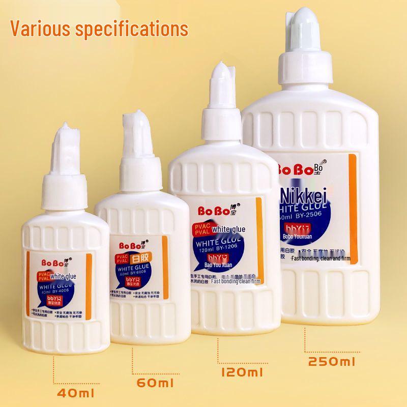 Bao Bo Quick-Dry White Latex Glue for Crafts and Woodworking - 120ml/250ml 40ml [Pack of 16]