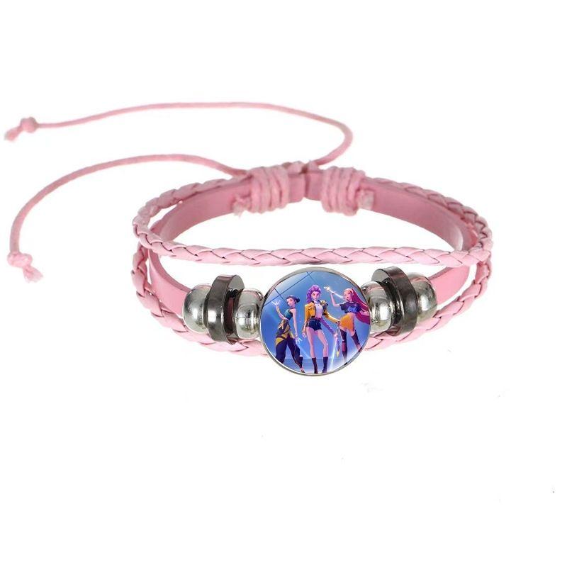Das Hexenjäger-Team Armband, Zeitstein-Armband, Modisches Rosa-Schwarzes Armband