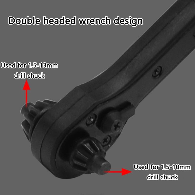 2-in-1 Bohrfutter-Schlüssel Ratsche, Schnellauslösung Bohrfutter Ratsche für Bohrmaschinen und Elektrowerkzeuge
