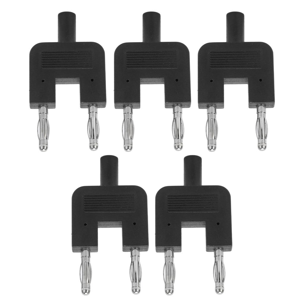 5Pcs Dual Banana Plug Double Row 1 Female to 2 Male Strong Connectivity Good Conductivity Banana Plug