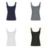 Women Tops U-Neck Sleeveless Slim Fit Solid Color Tank Tops Ribbed Elastic Summer Casual Vest Work Wear