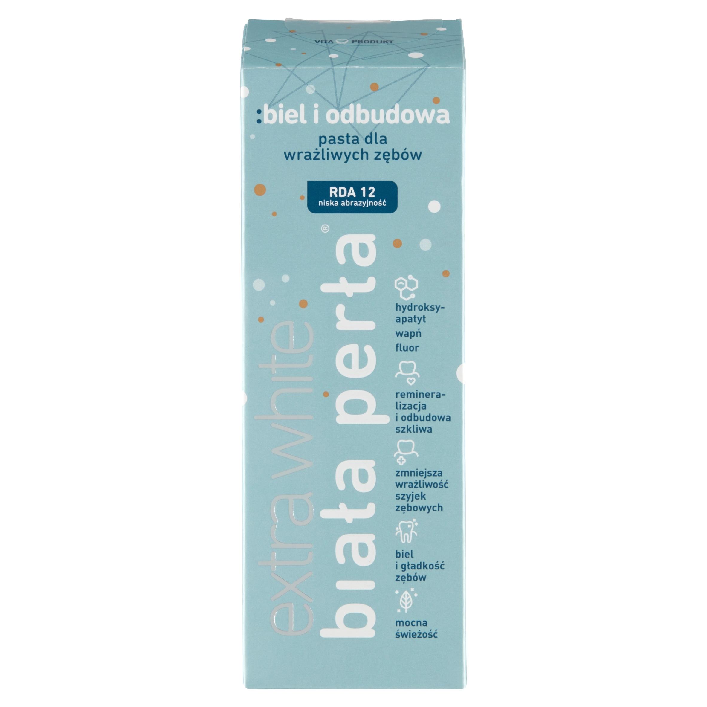 Biała Perła Extra White Dentifrice Blanchissant Blancheur Et Restauration 75 75 ml blanc
