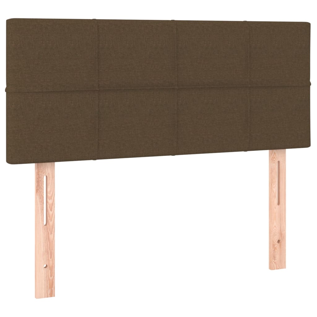 Box Spring Bed with Mattress Dark Brown 80 x 200 cm Fabric