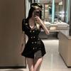 Lustige Dessous Stewardess Uniform Verführung Schlank Sexy Nachtclub Performance Anzug Lehrerin