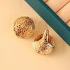 French Retro Light Luxury Openable Metal Earrings with Niche Design