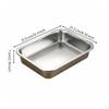 Rectangular Metal Container with Lid Easy to Clean Catering Tray Reusable Kitchenware for