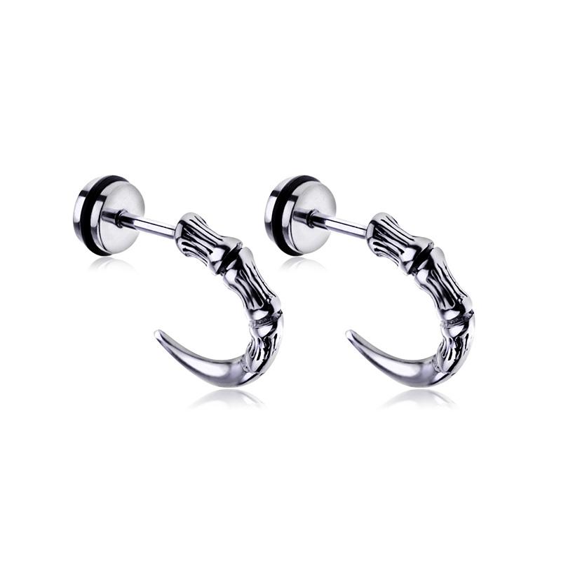 Newest 1 Pair Stainless Steel Cross Pendant Dangle Long Tassel Unisex Hoop Earrings Men/Women Punk Gothic Zircon Best Gifts