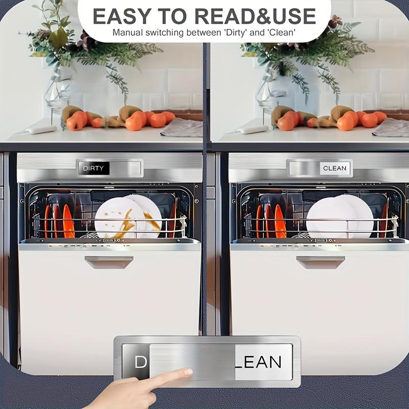 Acrylic Dishwasher Magnet - Easy Slide Clean/Dirty Indicator, Strong & Stylish Kitchen Accessory